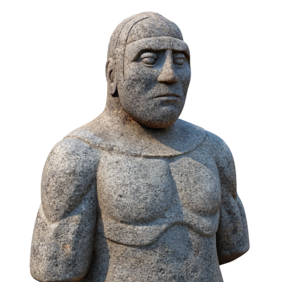 beautiful artistic Granite Statue Rough Hewn Isolated premium png