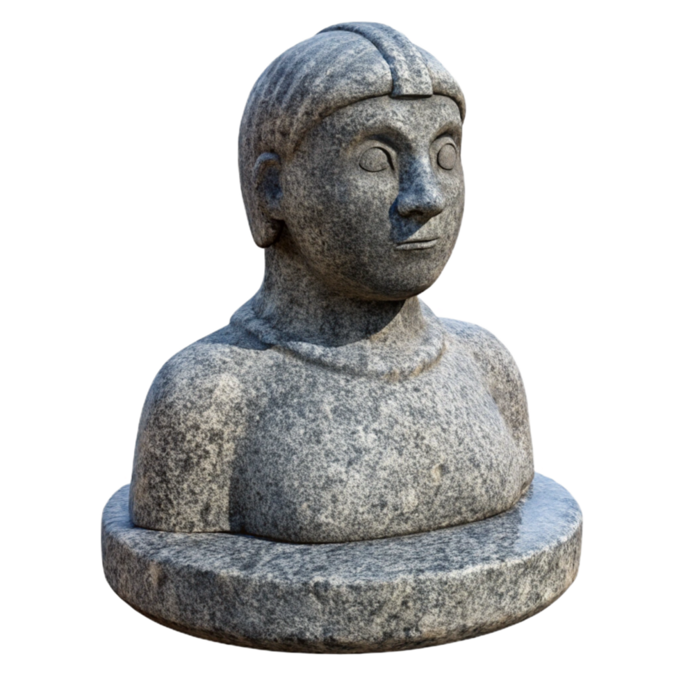 stunning creative Granite Statue Rough Hewn Isolated exclusive png