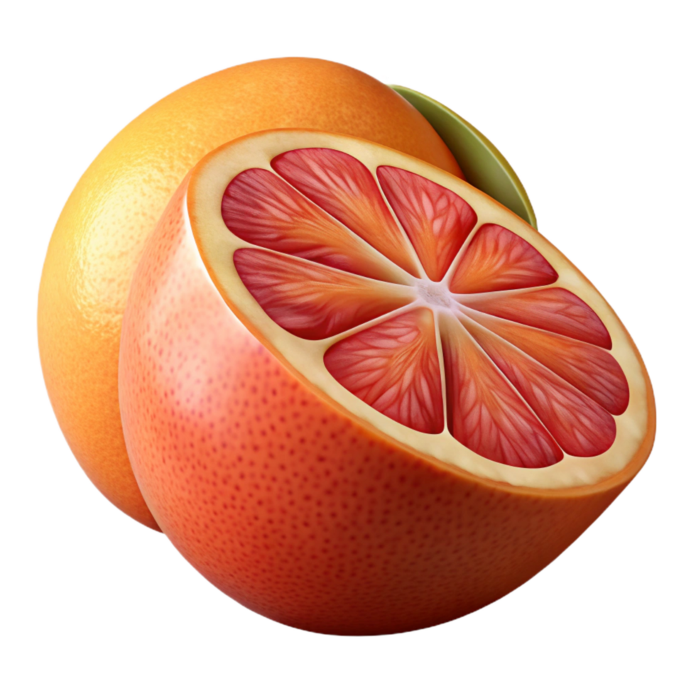 impressive abstract Grapefruit Half with Segments Cutout exclusive png