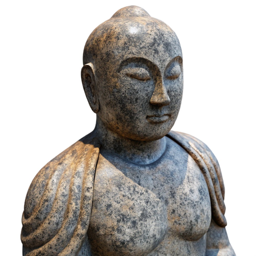 serene abstract Granite Statue Weathered Texture Isolated Cutout original png