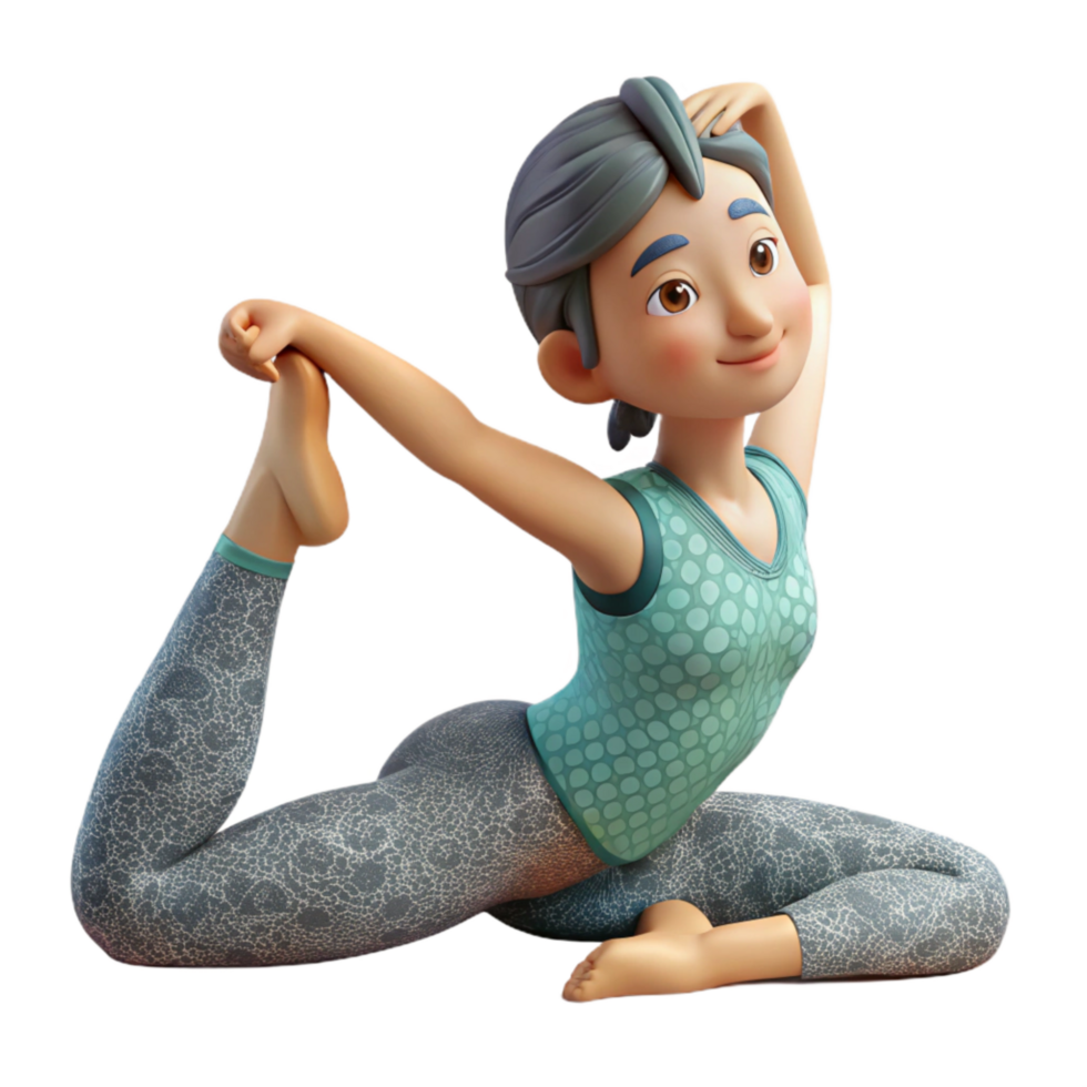 stunning modern Yoga Pose Pigeon Pose Isolated exclusive png