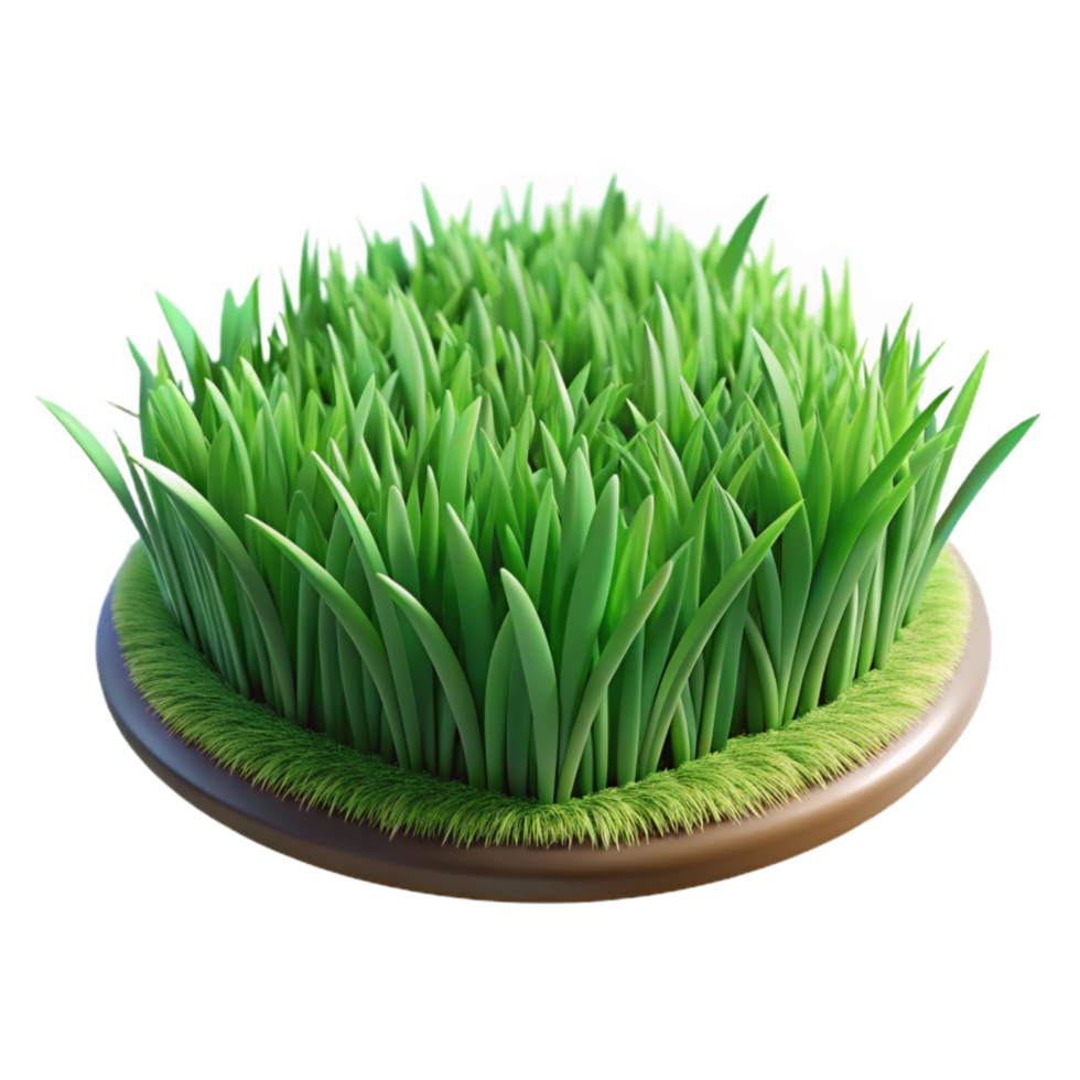 dramatic contemporary Grass Patch Isolated with Green Blades authentic png