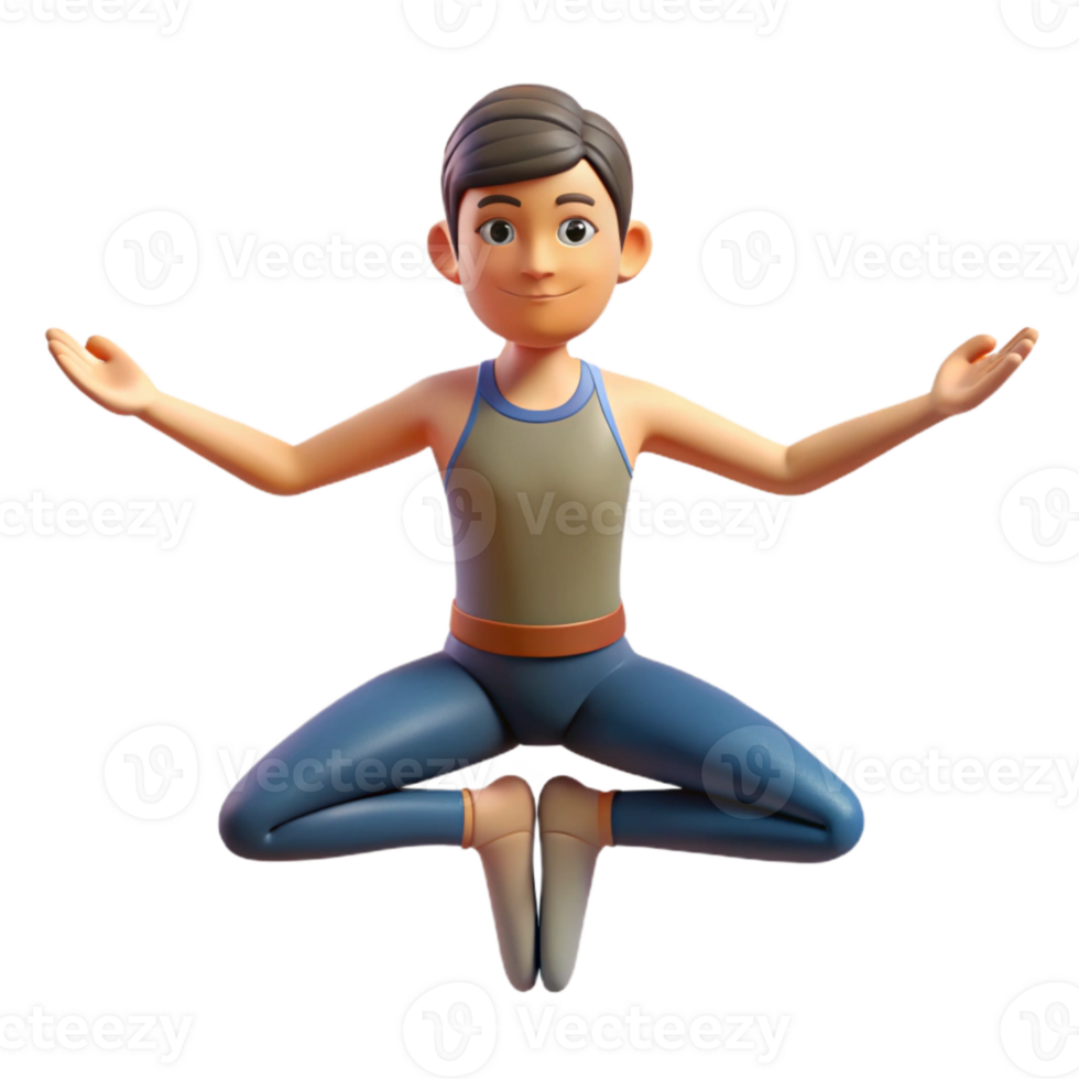 vibrant vintage Yoga Poses Set Cutout with Various Asanas high quality png