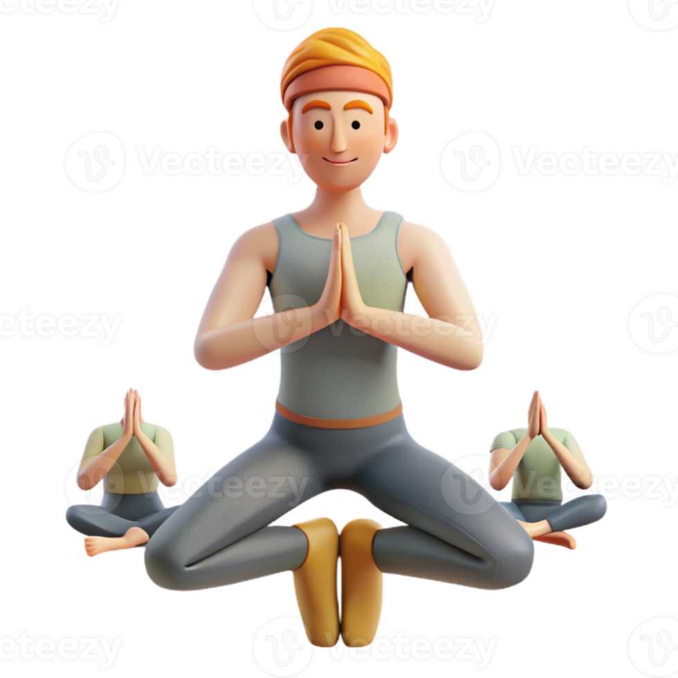 serene artistic Yoga Poses Set Cutout with Various Asanas high quality png