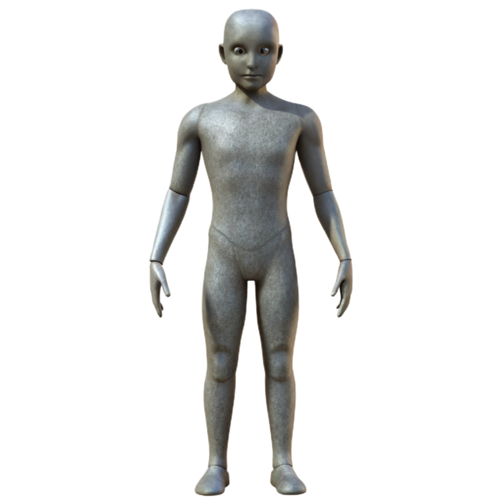 extraordinary modern Gray Mannequin Full Body Front View Isolated genuine png