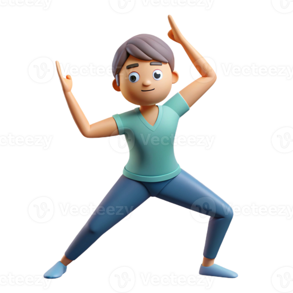 elegant traditional Yoga Pose Triangle Pose Isolated genuine png