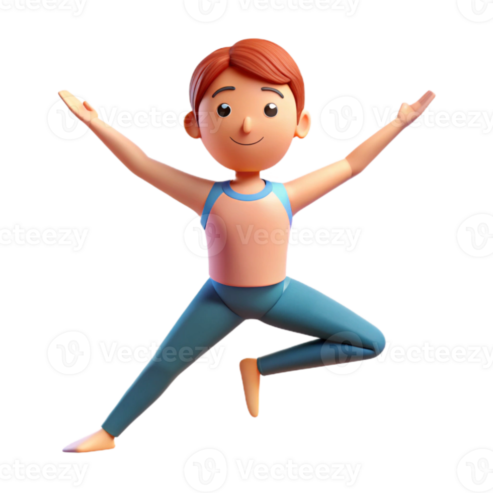 dramatic contemporary Yoga Pose Triangle Pose Isolated original png