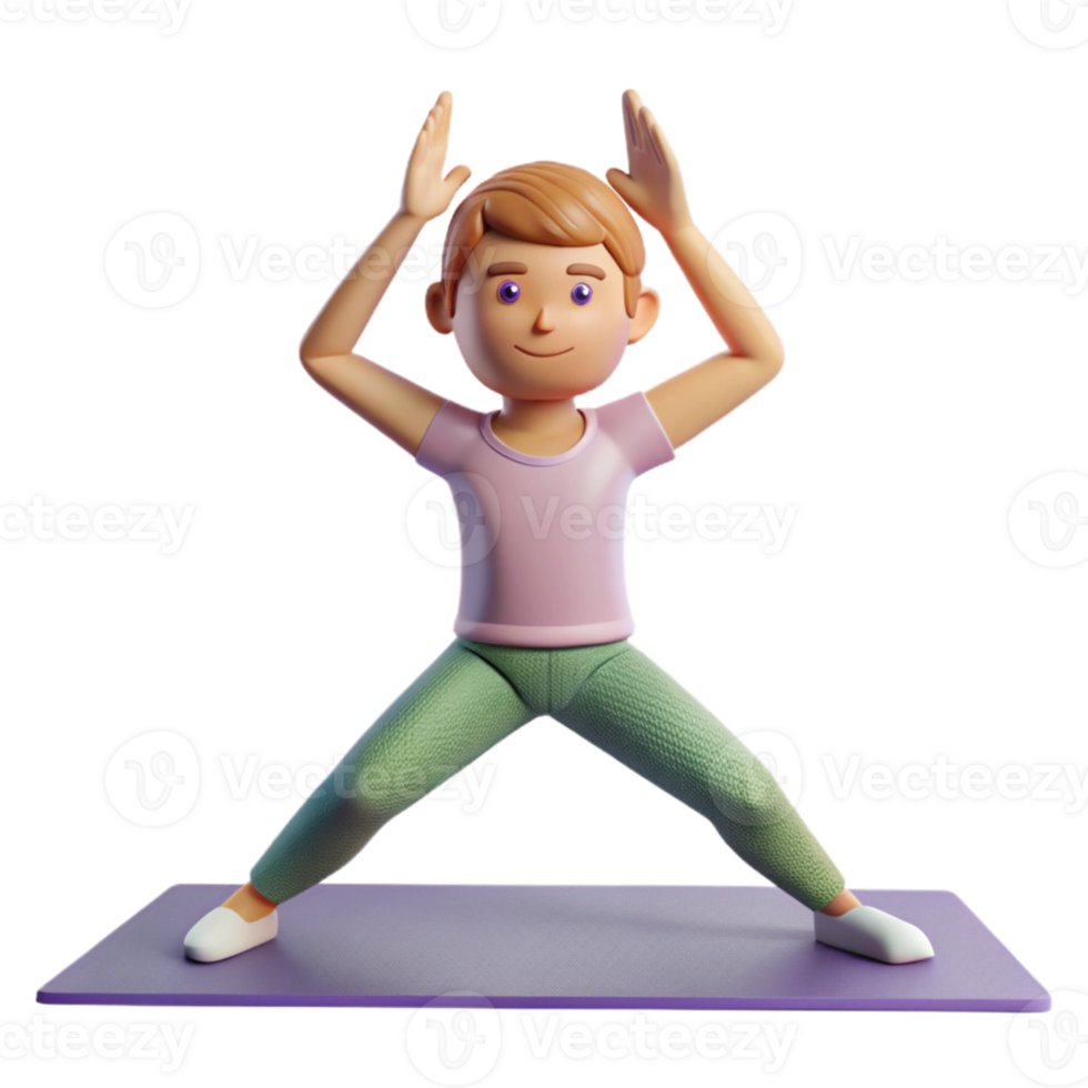 extraordinary classic Yoga Pose Triangle Pose Isolated detailed png