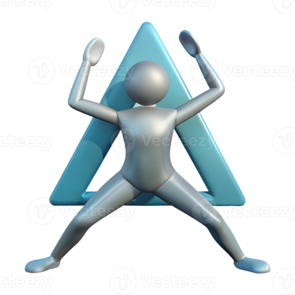 magnificent traditional Yoga Pose Triangle Pose Isolated original png