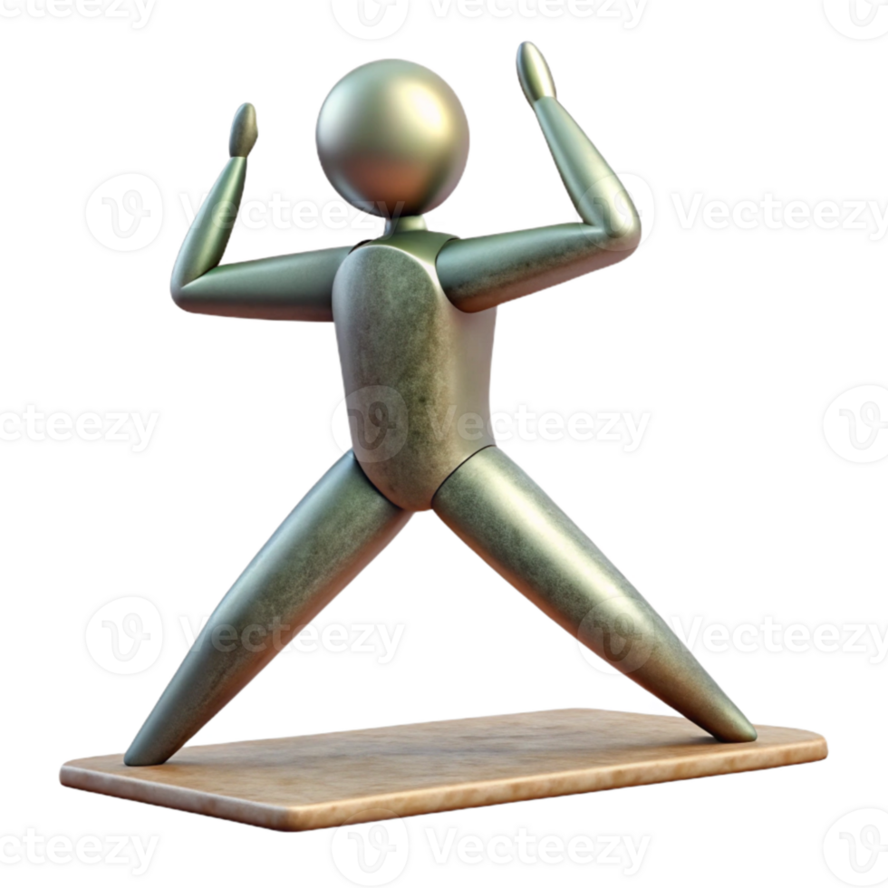 dramatic abstract Yoga Pose Triangle Pose Isolated exclusive png