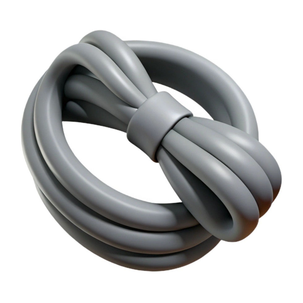 extraordinary artistic Gray Resistance Band Stretched Isolated detailed png