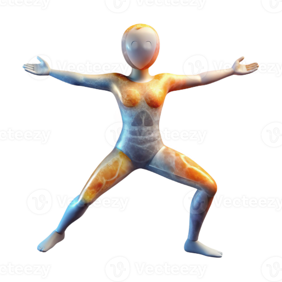 beautiful abstract Yoga Pose Warrior Ii Transparent Isolated exclusive png