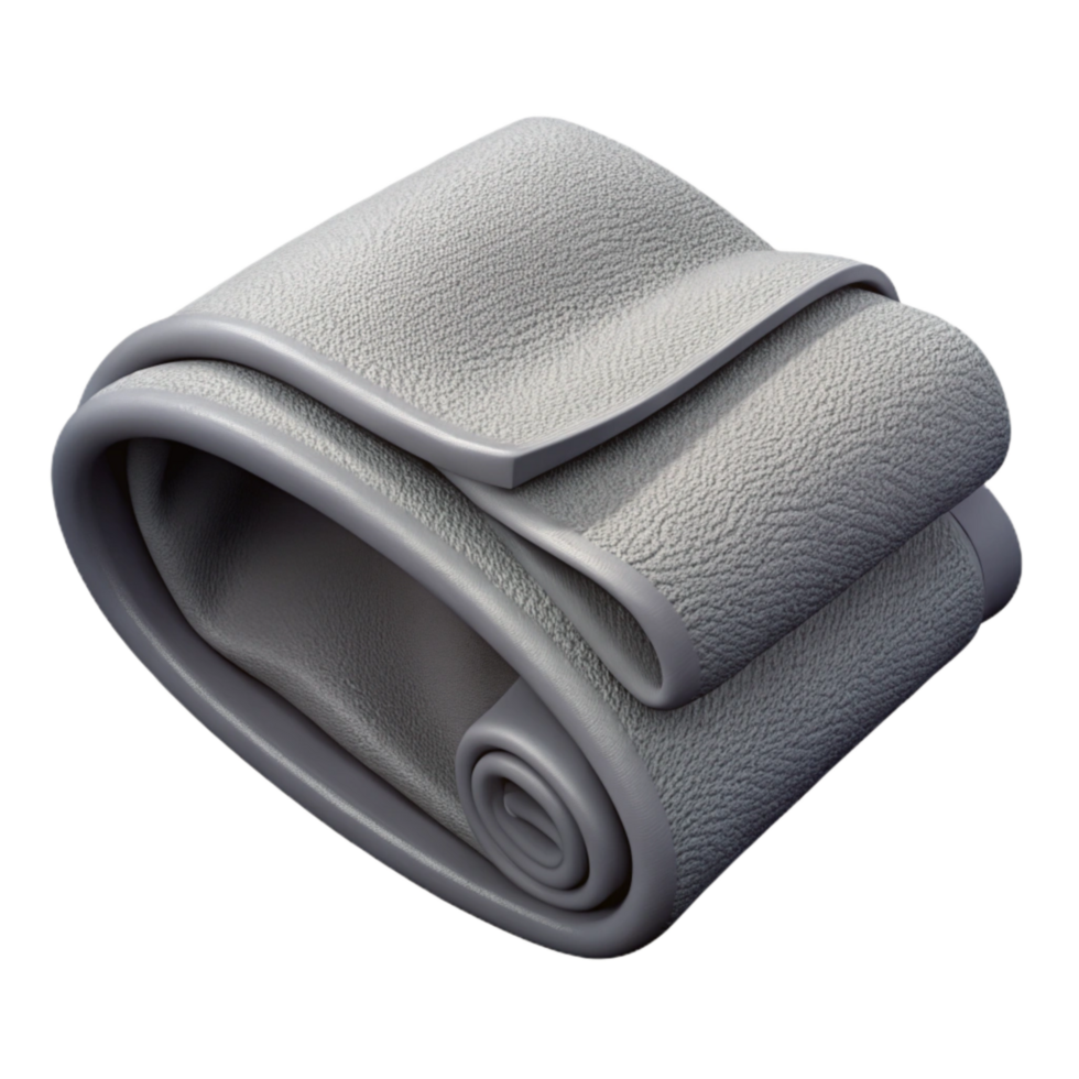 impressive vintage Gray Sports Towel Folded Transparent Background exclusive png