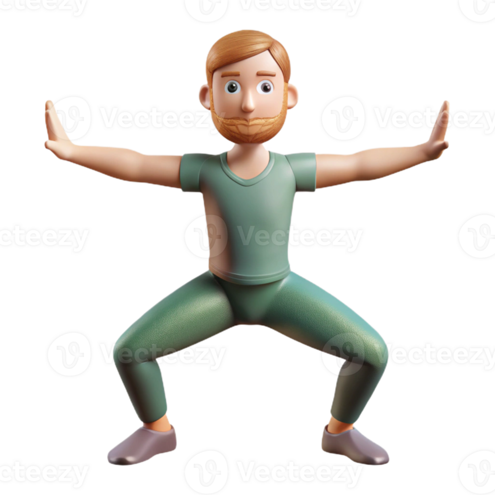 elegant classic Yoga Pose Warrior Two Silhouette Cutout exclusive png