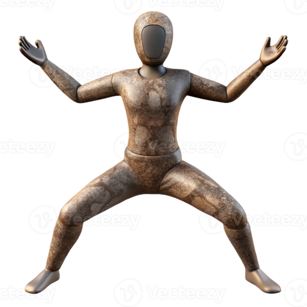beautiful rustic Yoga Pose Warrior Two Silhouette Cutout original png