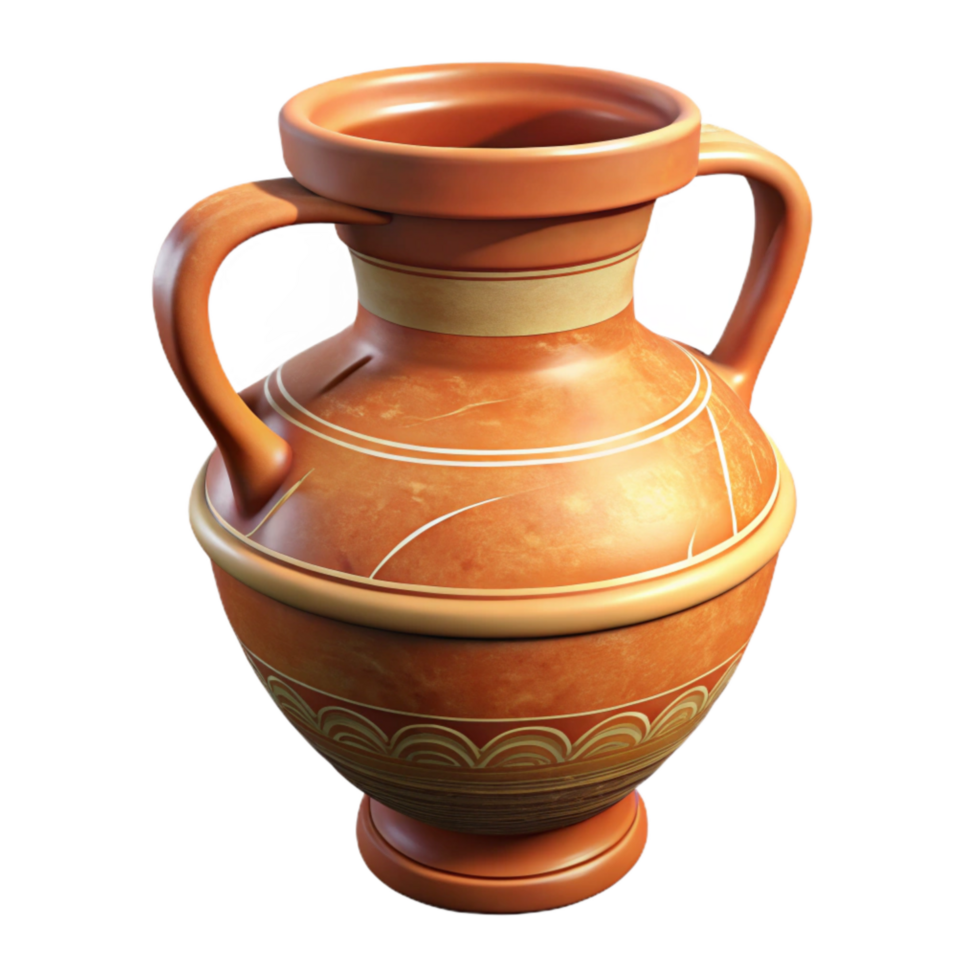 stunning minimalist Greek Amphora Pottery Terracotta Texture Transparent Background png
