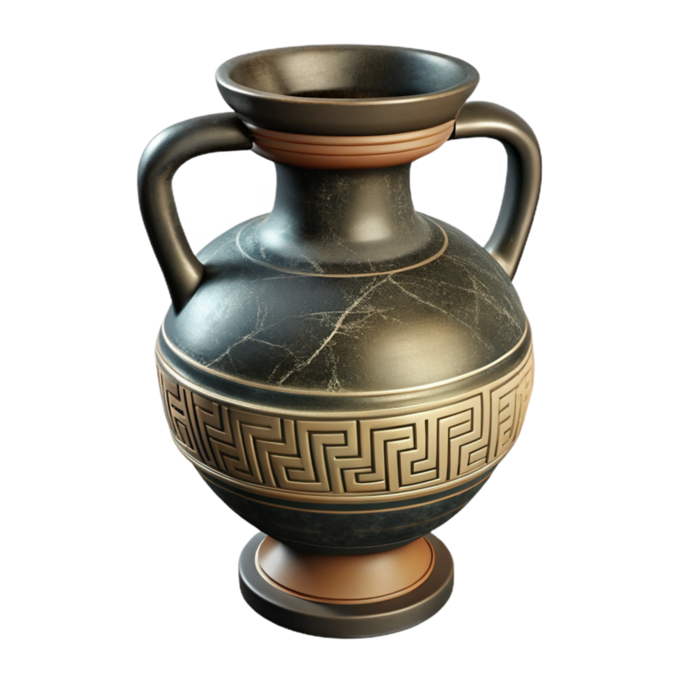 Greek Amphora Pottery Black Figure Isolated png