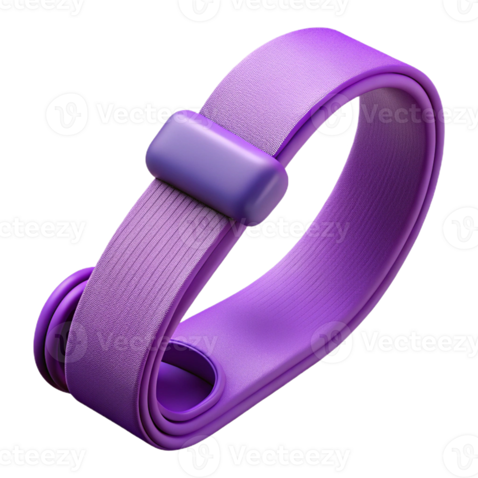 serene contemporary Yoga Strap Purple Color Isolated original png