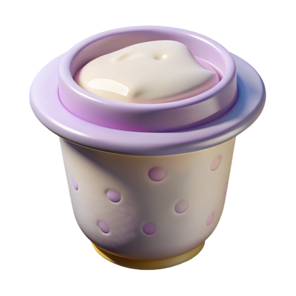 vibrant creative Yogurt Container with Lid Isolated high resolution png