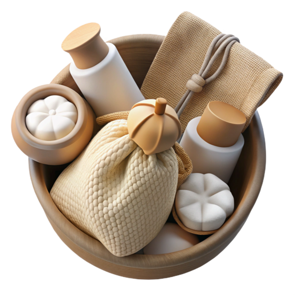 elegant classic Zero Waste Kit Top View Cutout Transparent Background exclusive png