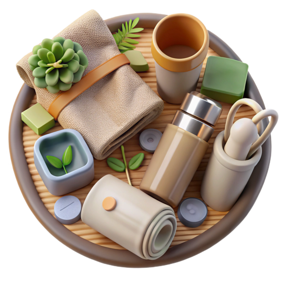 stunning classic Zero Waste Lifestyle Flat Lay Isolated original png