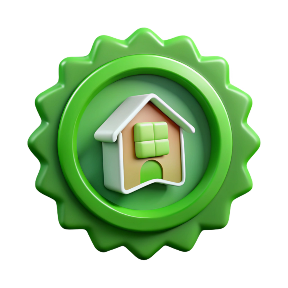 extraordinary rustic Green Building Certification Badge Isolated png