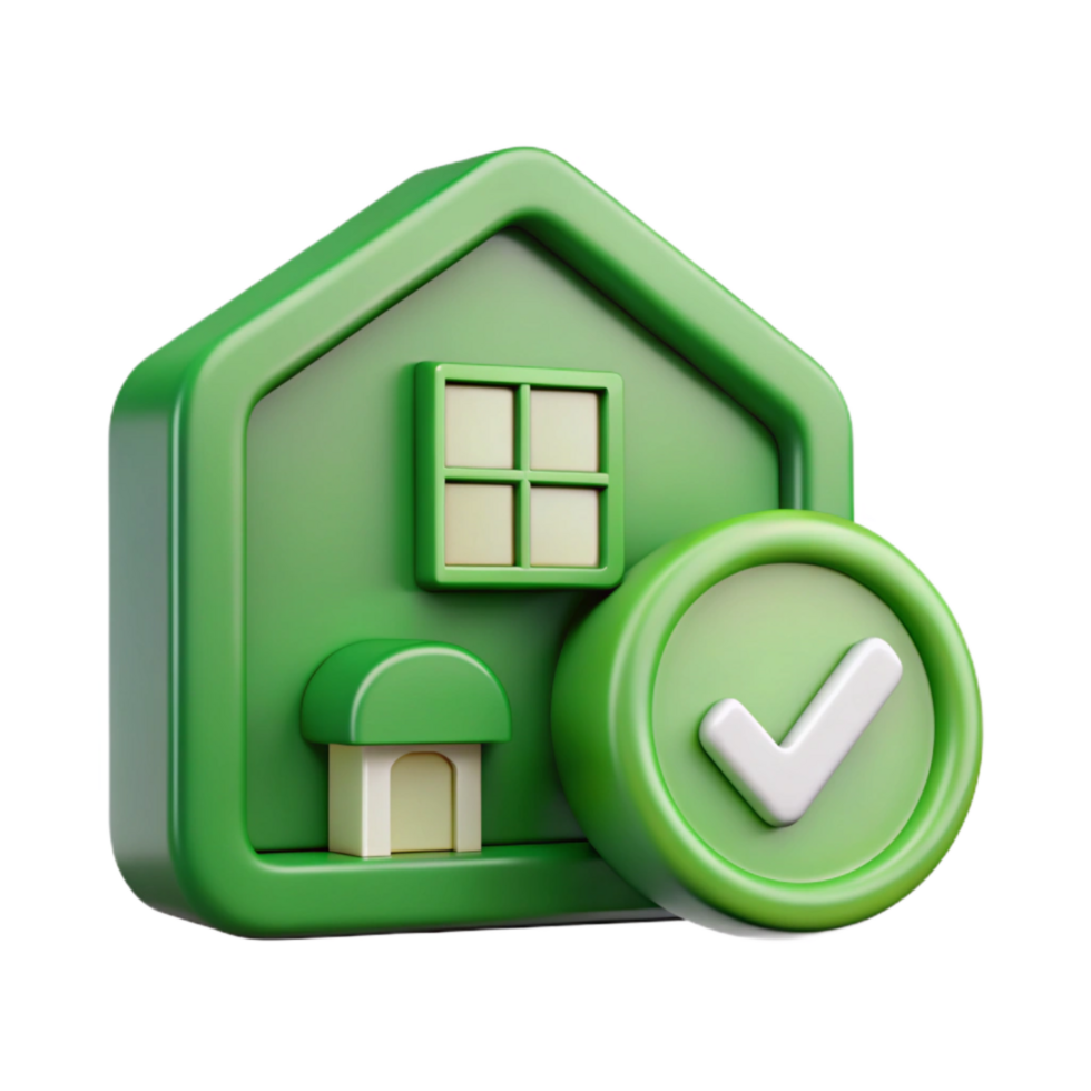 elegant contemporary Green Building Certification Icon Cutout premium png