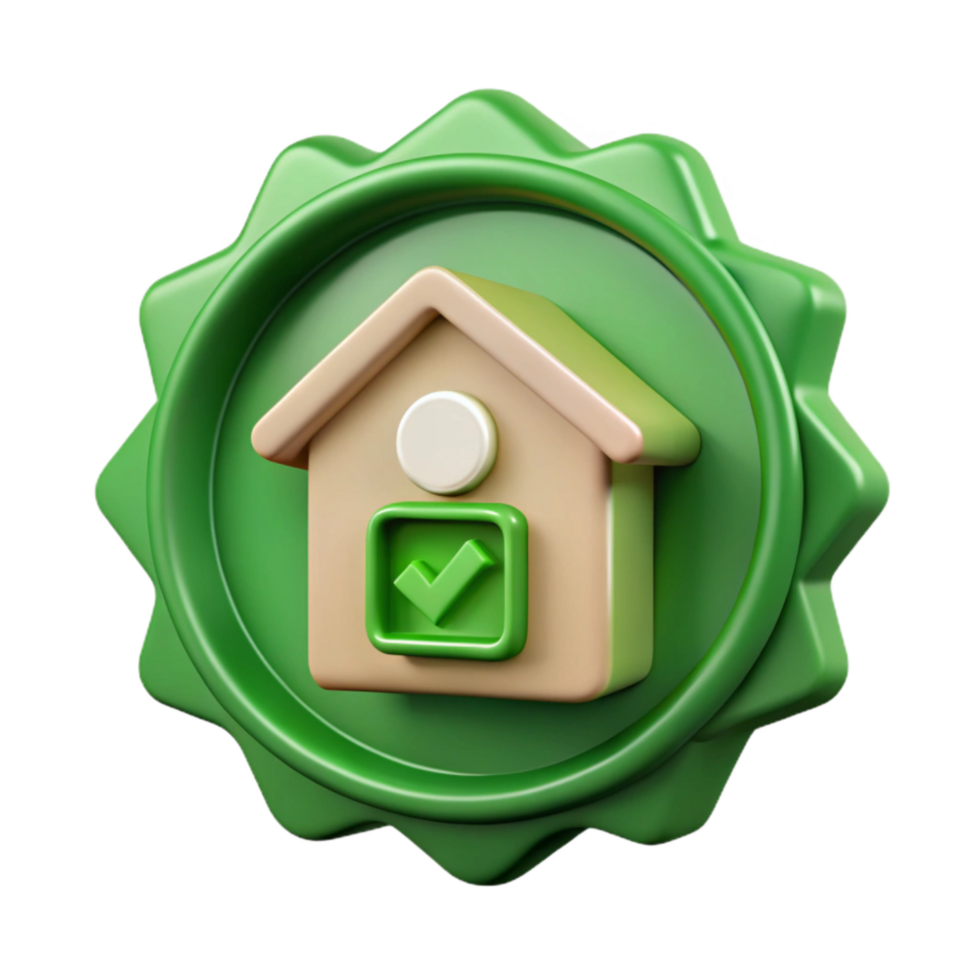 elegant vintage Green Building Certification Icon Cutout high quality png