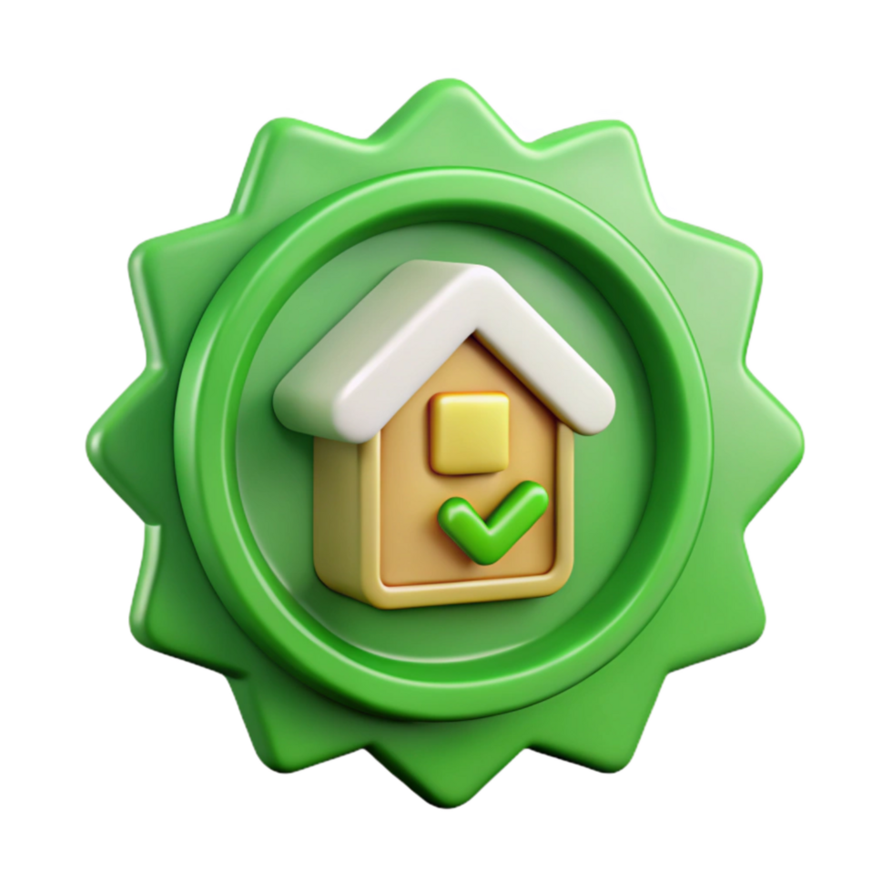 vibrant abstract Green Building Certification Icon Cutout png