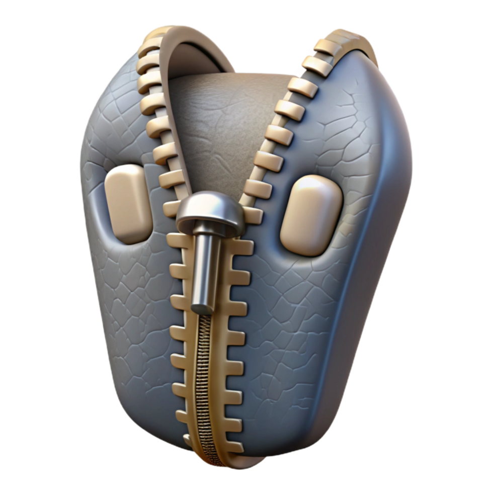 impressive vintage Zipper Closed Metal Teeth Cutout Element premium png