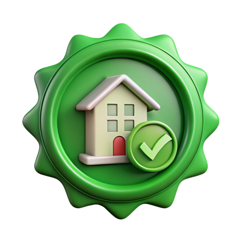 impressive abstract Green Building Certification Icon Cutout high resolution png