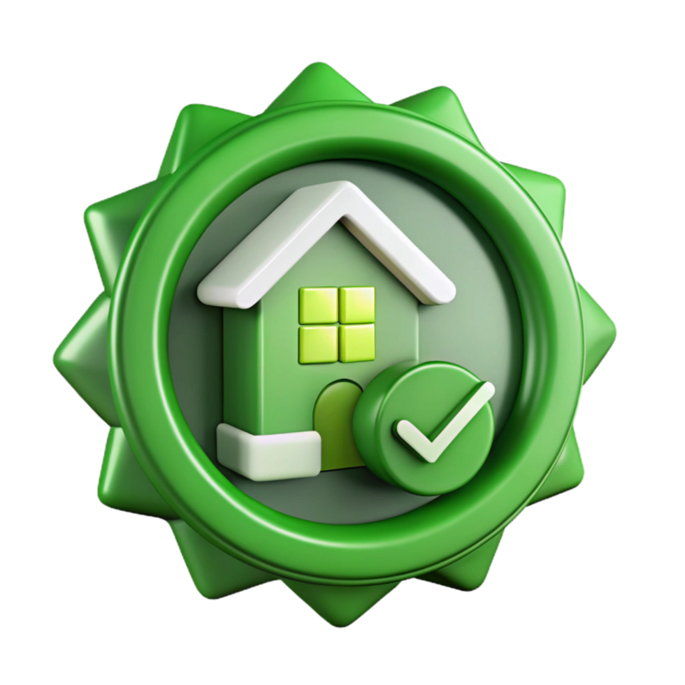 beautiful minimalist Green Building Certification Logo Cutout professional png