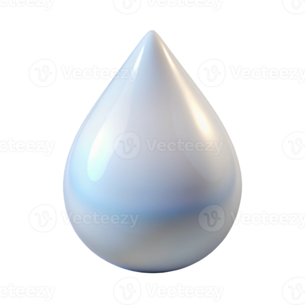 stunning classic A single, luminous tear-shaped droplet, emitting a soft, white light, minimalist style detailed png