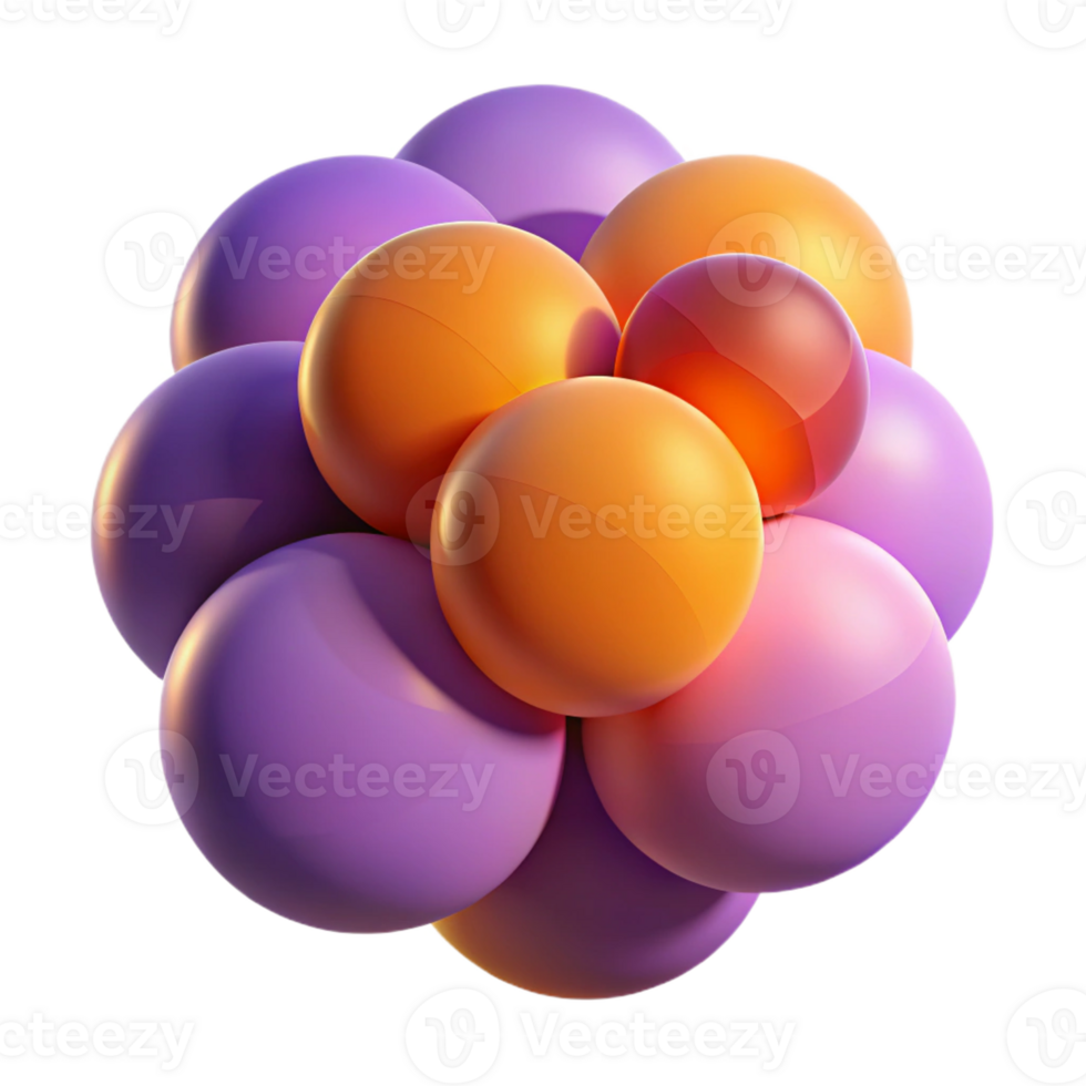 impressive vintage A field of overlapping, translucent circles in shades of sunset orange and deep violet, with a soft, ethereal glow premium png