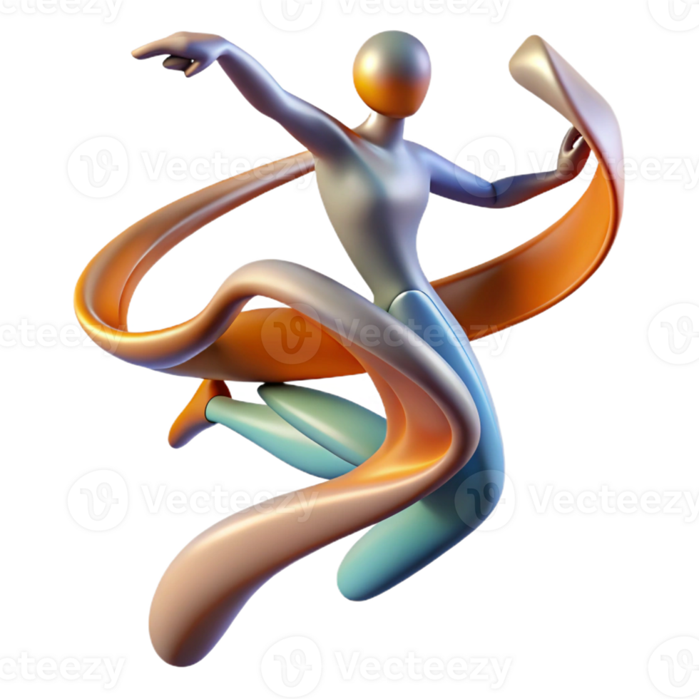 stunning modern An abstract representation of dance, depicted through flowing lines and dynamic poses, kinetic art style authentic png