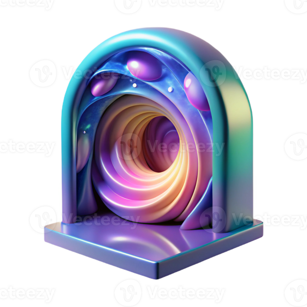 magnificent artistic A portal opening to another dimension, swirling colors and energy, abstract and surreal style detailed png