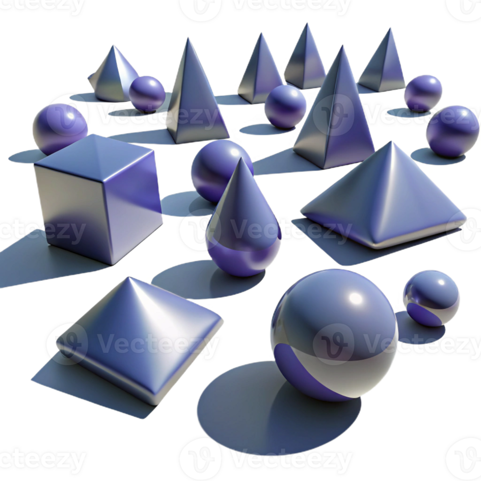 wonderful modern A field of floating, geometric shapes casting long, distorted shadows, surrealism style 4K png