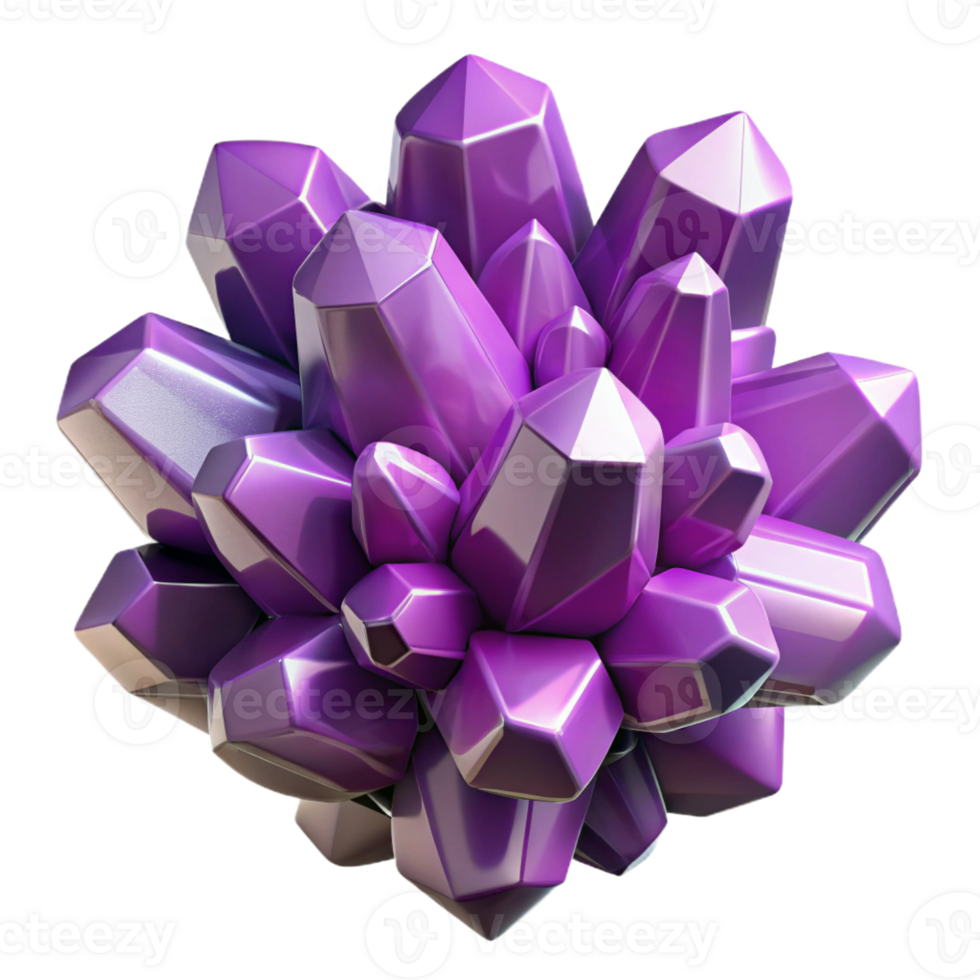 magnificent classic A cluster of crystalline structures, resembling amethyst geodes, with internal, refracted light exclusive png