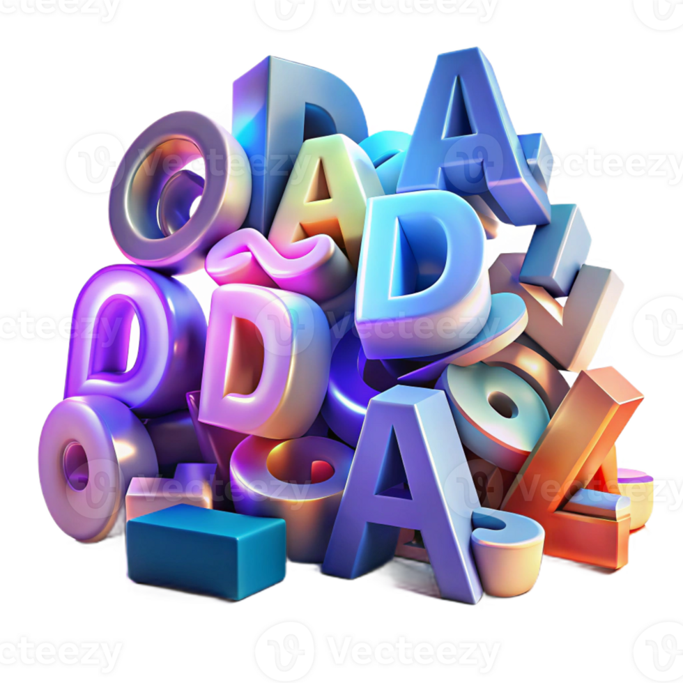 wonderful artistic A chaotic jumble of letters and numbers, illuminated by a flickering neon light, Dadaism style authentic png