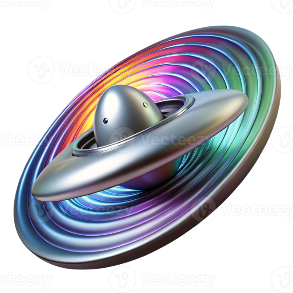 serene abstract A sleek, silver spaceship warping through a wormhole, vibrant colors, abstract and surreal style exclusive png