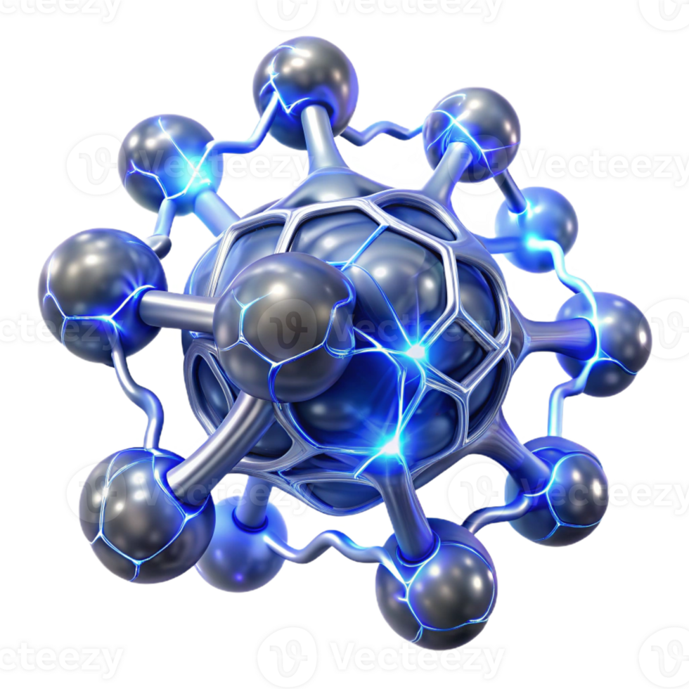 dramatic minimalist A complex network of branching fractals resembling lightning bolts, glowing with electric blue light, with dramatic, stormy lighting high resolution png