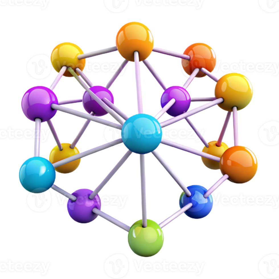 serene artistic A network of interconnected nodes pulsating with data, vibrant colours representing data flow, dark background, abstract data visualisation style 4K png