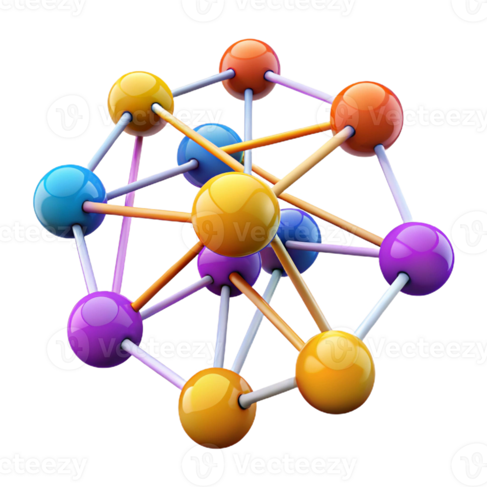 wonderful modern A network of interconnected nodes pulsating with data, vibrant colours representing data flow, dark background, abstract data visualisation style exclusive png