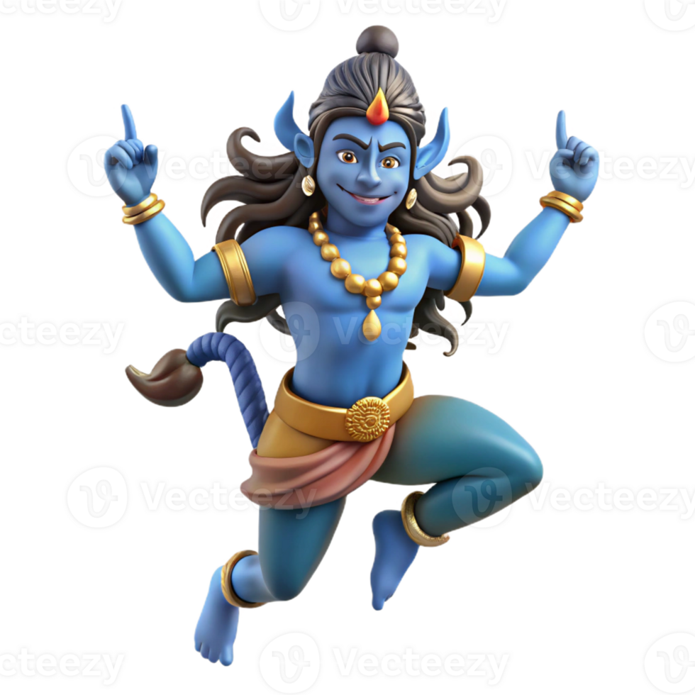 extraordinary abstract A cosmic Shiva, the destroyer god, performing the Tandava dance, dynamic and energetic style high quality png