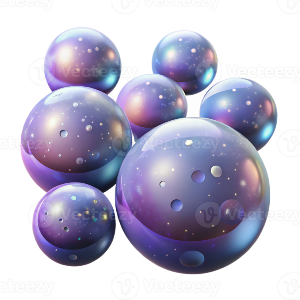 beautiful creative A field of floating, translucent orbs, each containing a miniature galaxy, with a soft, ethereal glow and a dreamlike atmosphere genuine png