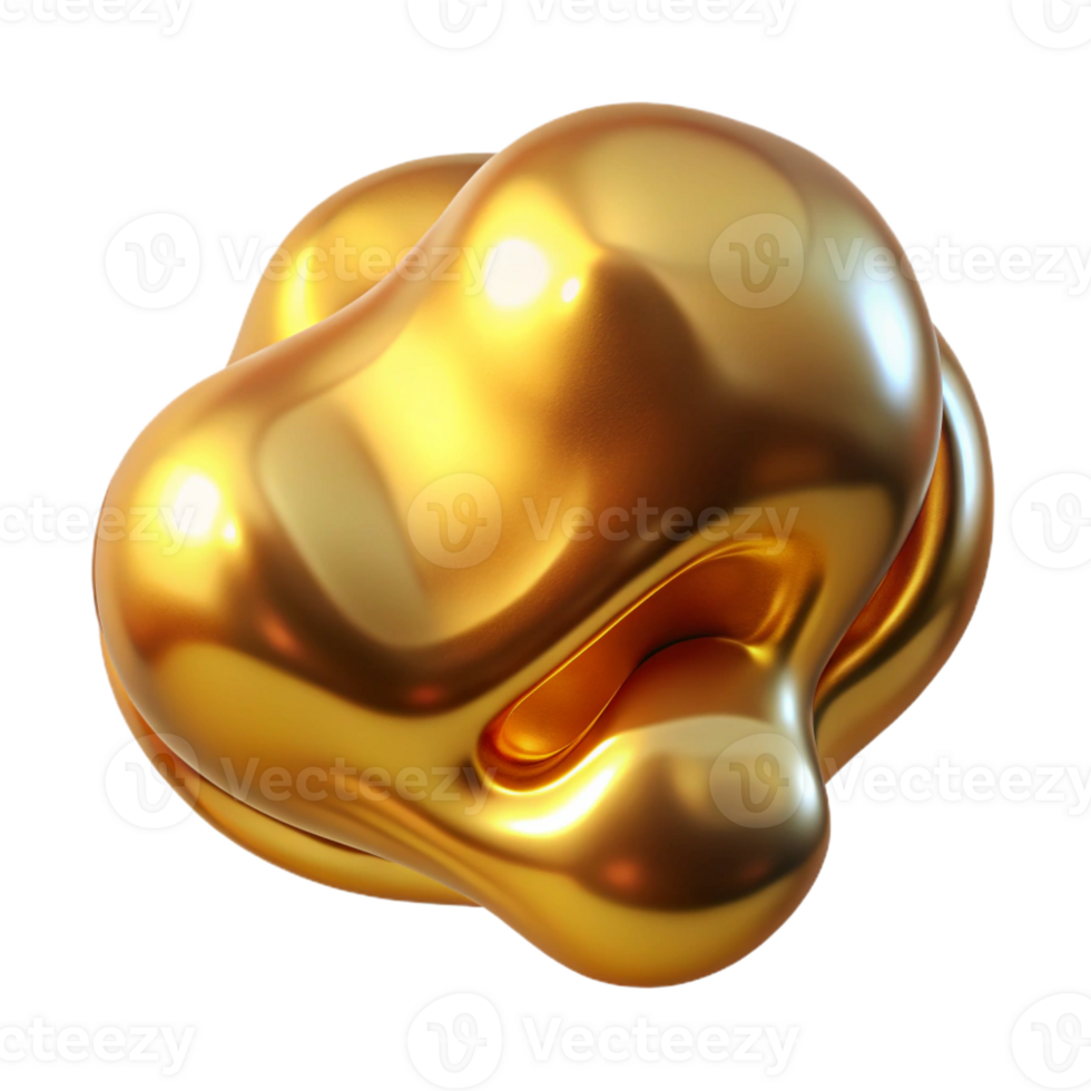 wonderful rustic Liquid gold forming amorphous shapes, reflecting a distorted image of a celestial body, under a warm, golden light premium png