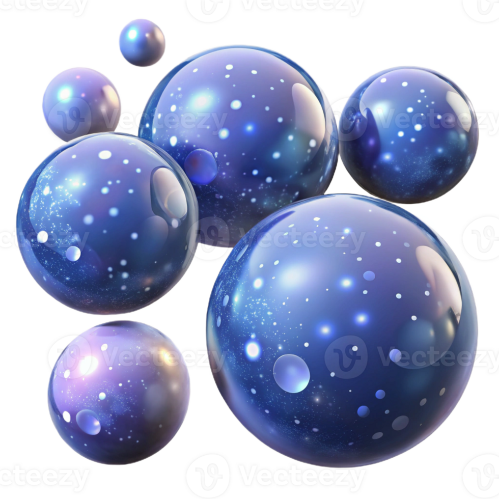 serene traditional A field of floating, translucent orbs, each containing a miniature galaxy, with a soft, ethereal glow and a dreamlike atmosphere high quality png
