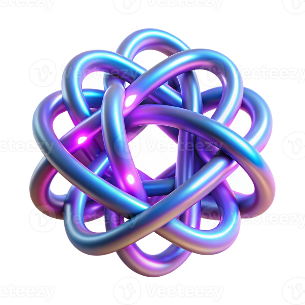 impressive rustic A network of interconnected, glowing lines, forming complex knots and loops, with a neon glow and a cyberpunk aesthetic professional png