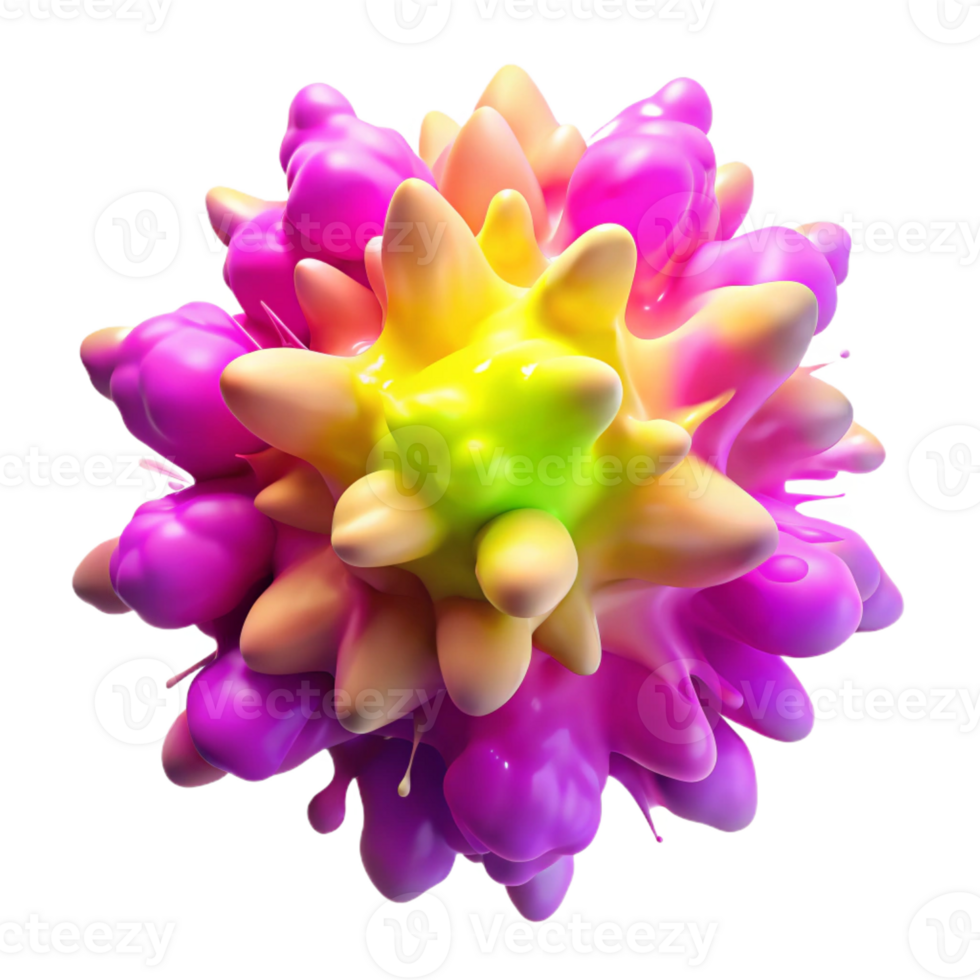 serene traditional A chaotic explosion of vibrant watercolor splashes, predominantly magenta and chartreuse, lit by a soft, diffused glow, impressionistic style, high resolution png