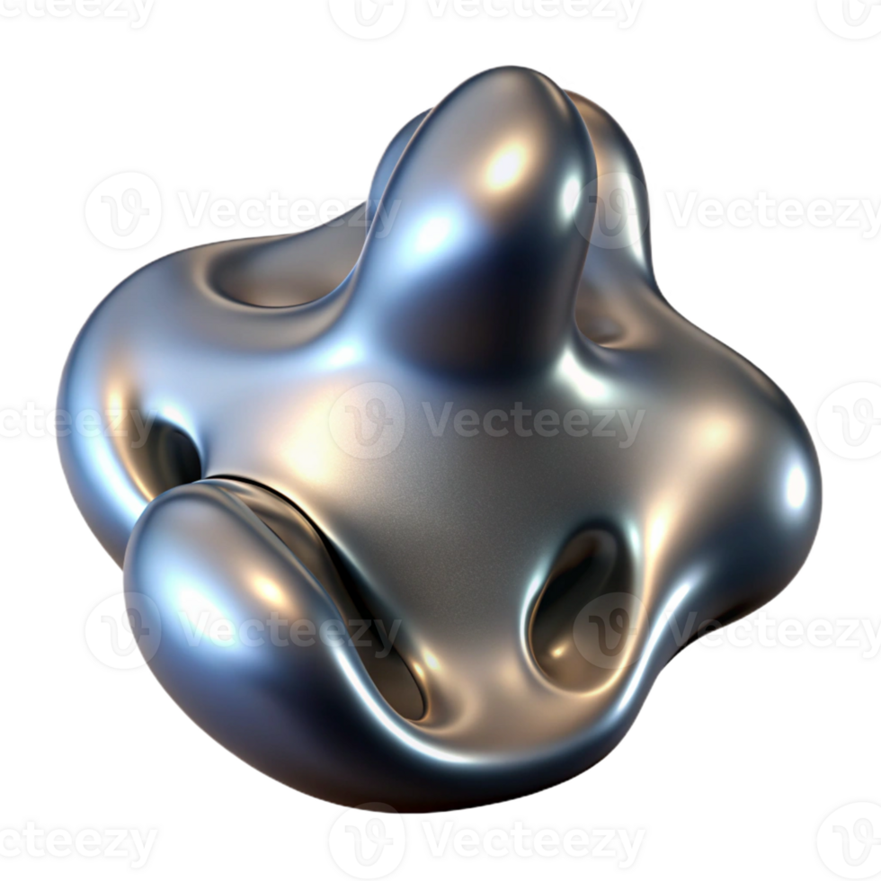dramatic traditional Liquid mercury forming abstract shapes against a dark void, lit by a flashing strobe light, surrealist style, metallic texture, authentic png